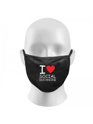 Social Distancing Print Funny Face Masks Protection Against Droplets & Dust